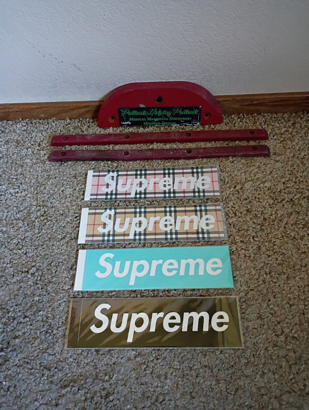 Bundle Lot of 1980s Rail Guards and Supreme Box Logo Stickers 100% Authentic